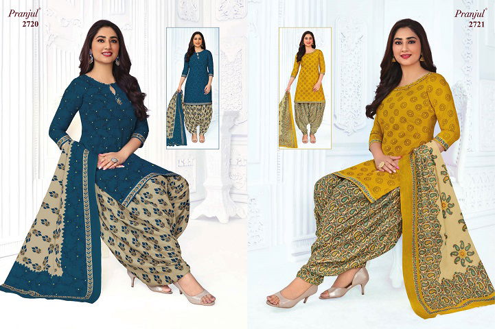 Priyanshi 27 By Pranjul Cotton Dress Material Catalog